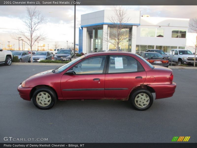  2001 Metro LSi Sunset Red Metallic