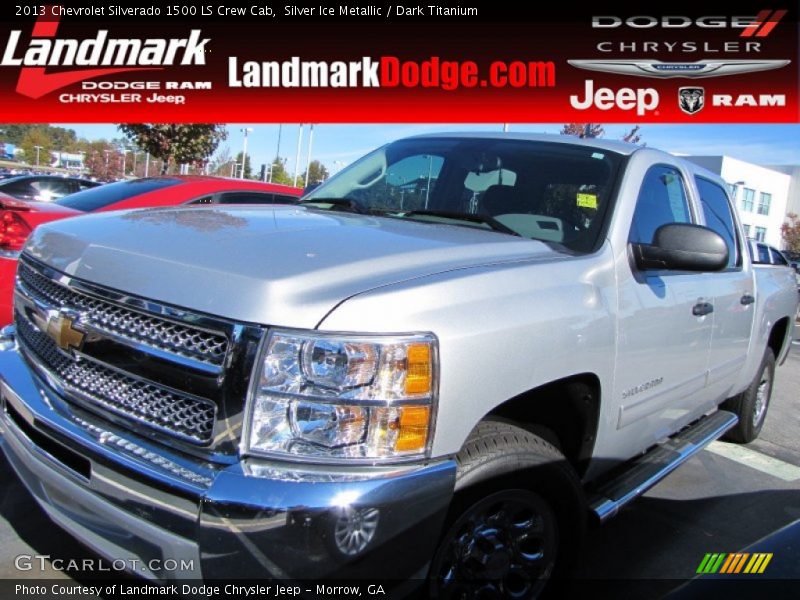 Silver Ice Metallic / Dark Titanium 2013 Chevrolet Silverado 1500 LS Crew Cab
