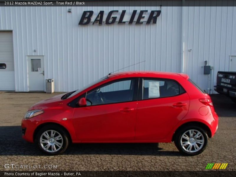 True Red / Black 2012 Mazda MAZDA2 Sport
