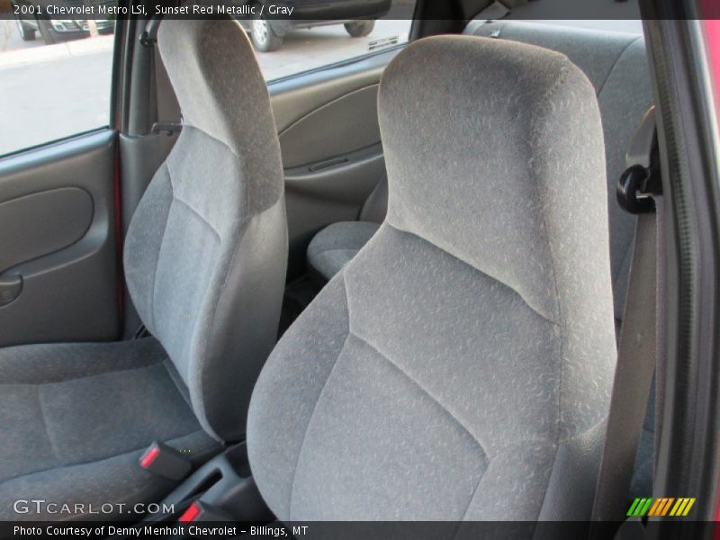 Sunset Red Metallic / Gray 2001 Chevrolet Metro LSi