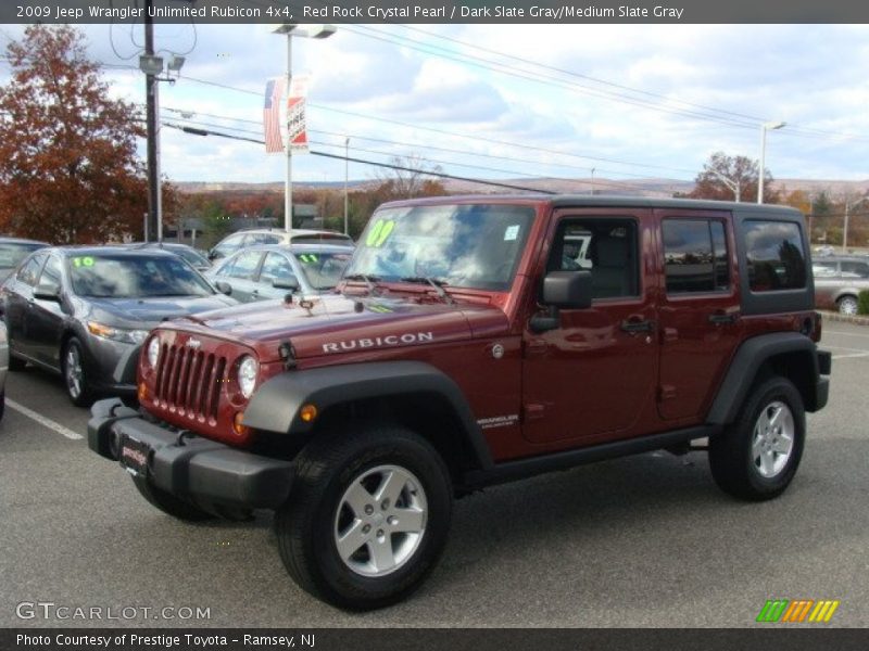 Red Rock Crystal Pearl / Dark Slate Gray/Medium Slate Gray 2009 Jeep Wrangler Unlimited Rubicon 4x4