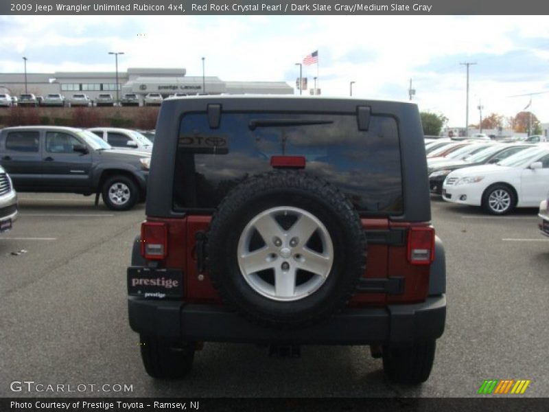 Red Rock Crystal Pearl / Dark Slate Gray/Medium Slate Gray 2009 Jeep Wrangler Unlimited Rubicon 4x4