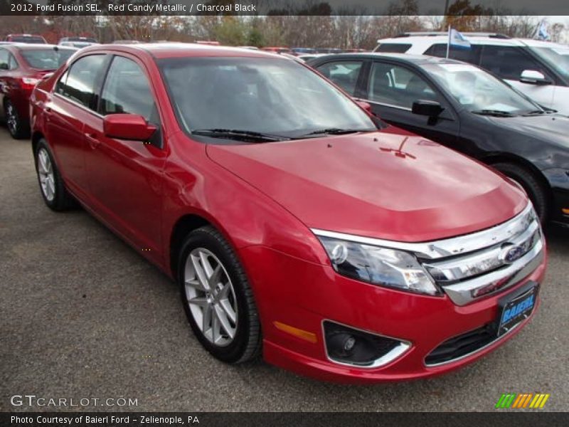 Red Candy Metallic / Charcoal Black 2012 Ford Fusion SEL