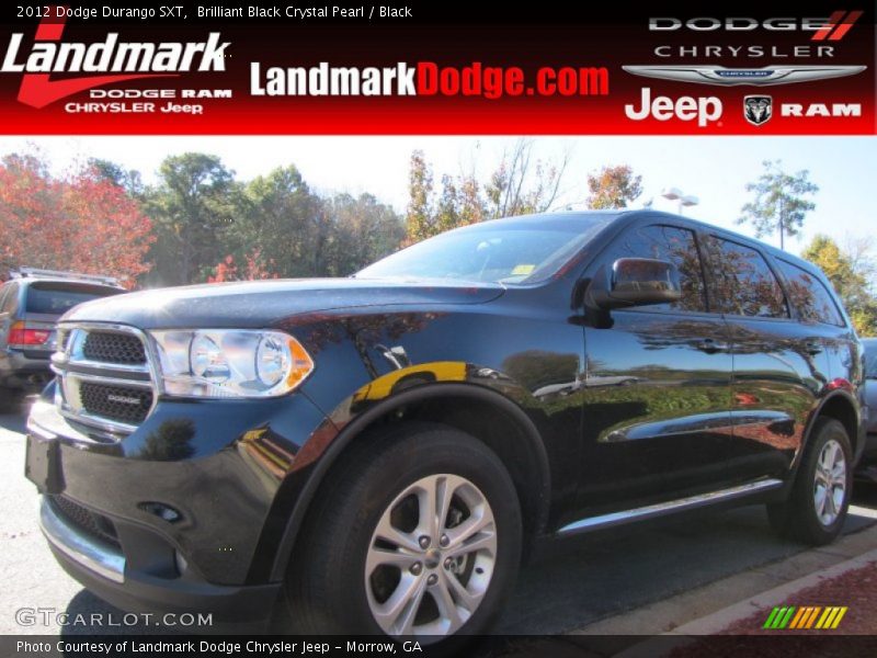 Brilliant Black Crystal Pearl / Black 2012 Dodge Durango SXT