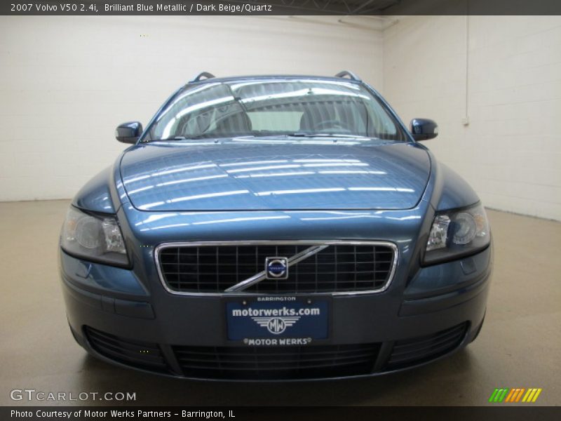Brilliant Blue Metallic / Dark Beige/Quartz 2007 Volvo V50 2.4i