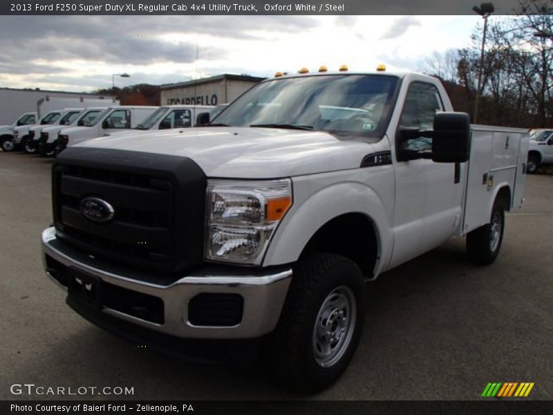 Oxford White / Steel 2013 Ford F250 Super Duty XL Regular Cab 4x4 Utility Truck