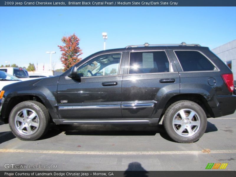Brilliant Black Crystal Pearl / Medium Slate Gray/Dark Slate Gray 2009 Jeep Grand Cherokee Laredo