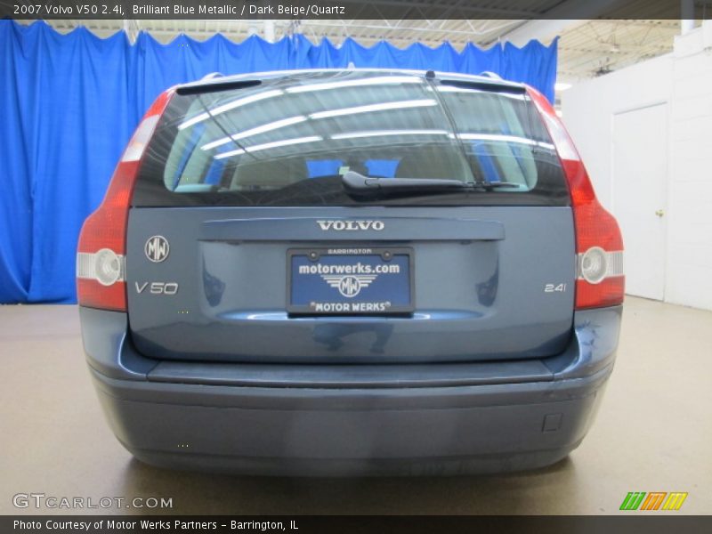 Brilliant Blue Metallic / Dark Beige/Quartz 2007 Volvo V50 2.4i
