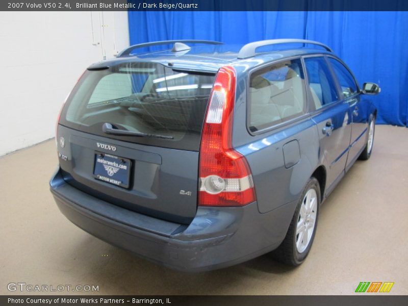 Brilliant Blue Metallic / Dark Beige/Quartz 2007 Volvo V50 2.4i