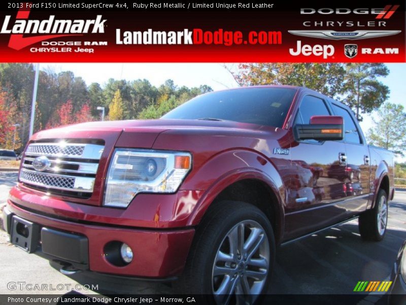 Ruby Red Metallic / Limited Unique Red Leather 2013 Ford F150 Limited SuperCrew 4x4