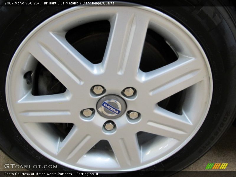 Brilliant Blue Metallic / Dark Beige/Quartz 2007 Volvo V50 2.4i