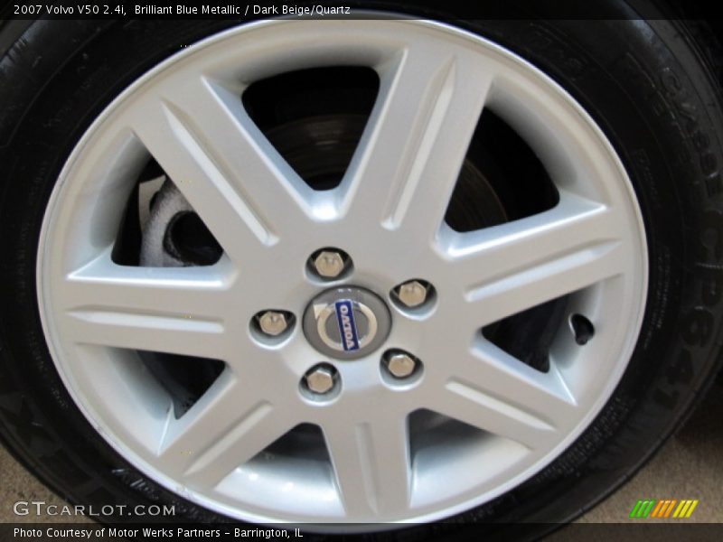 Brilliant Blue Metallic / Dark Beige/Quartz 2007 Volvo V50 2.4i