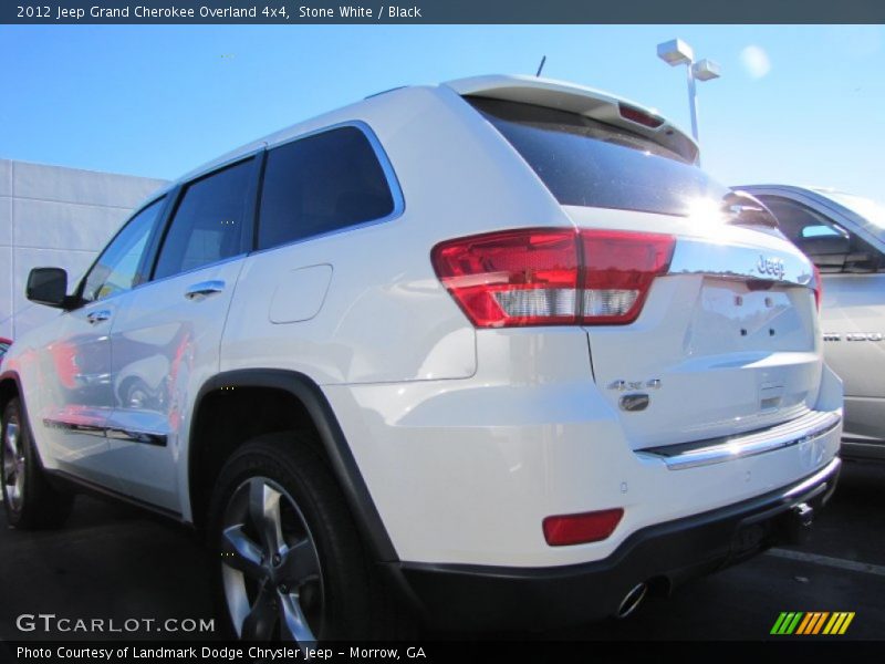 Stone White / Black 2012 Jeep Grand Cherokee Overland 4x4