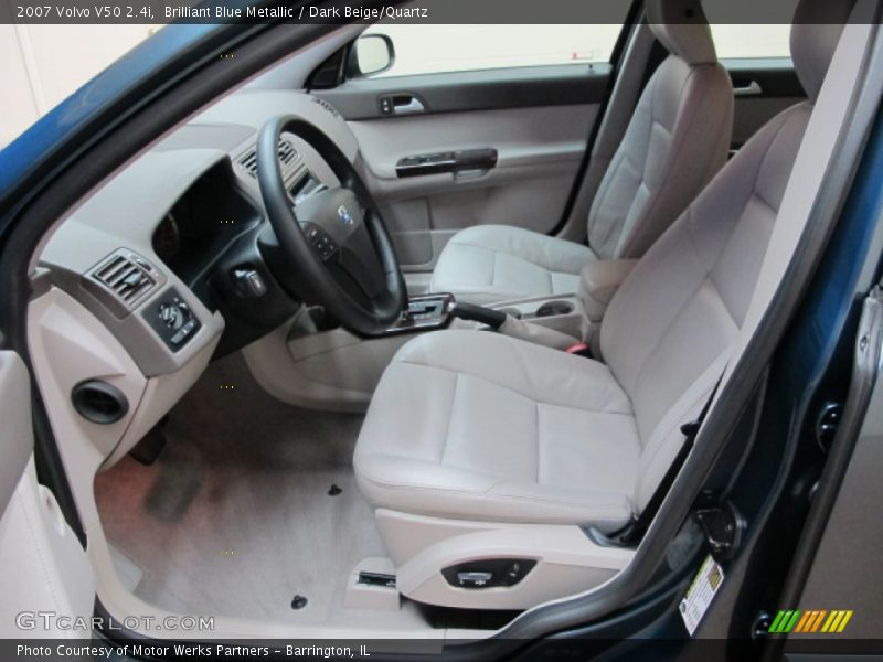 Brilliant Blue Metallic / Dark Beige/Quartz 2007 Volvo V50 2.4i