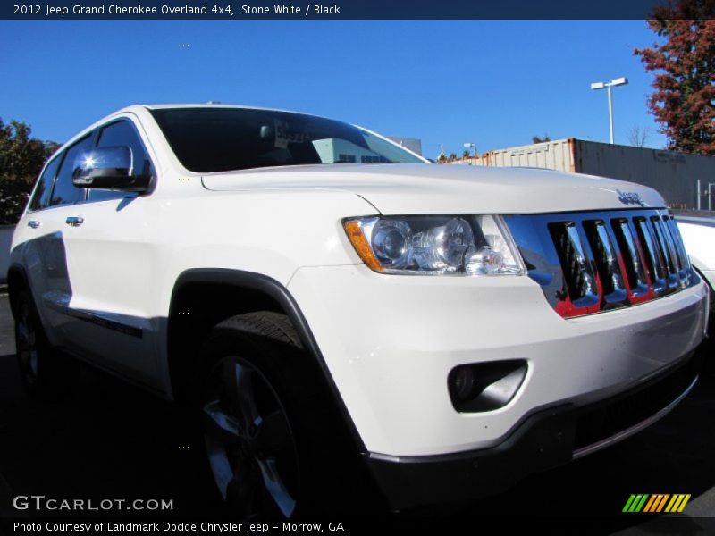 Stone White / Black 2012 Jeep Grand Cherokee Overland 4x4