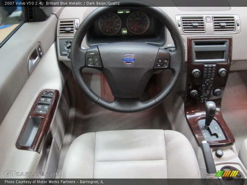 Brilliant Blue Metallic / Dark Beige/Quartz 2007 Volvo V50 2.4i