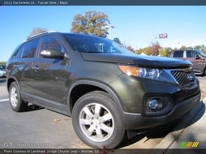 Tuscan Olive / Black 2011 Kia Sorento LX