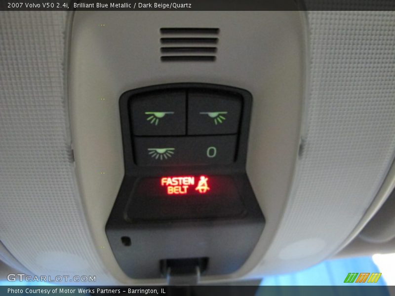 Brilliant Blue Metallic / Dark Beige/Quartz 2007 Volvo V50 2.4i