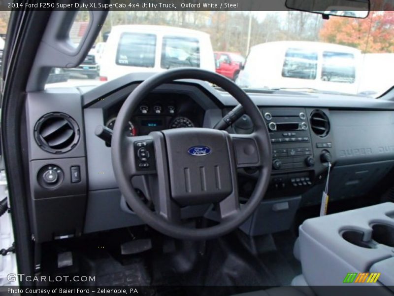 Dashboard of 2014 F250 Super Duty XL SuperCab 4x4 Utility Truck
