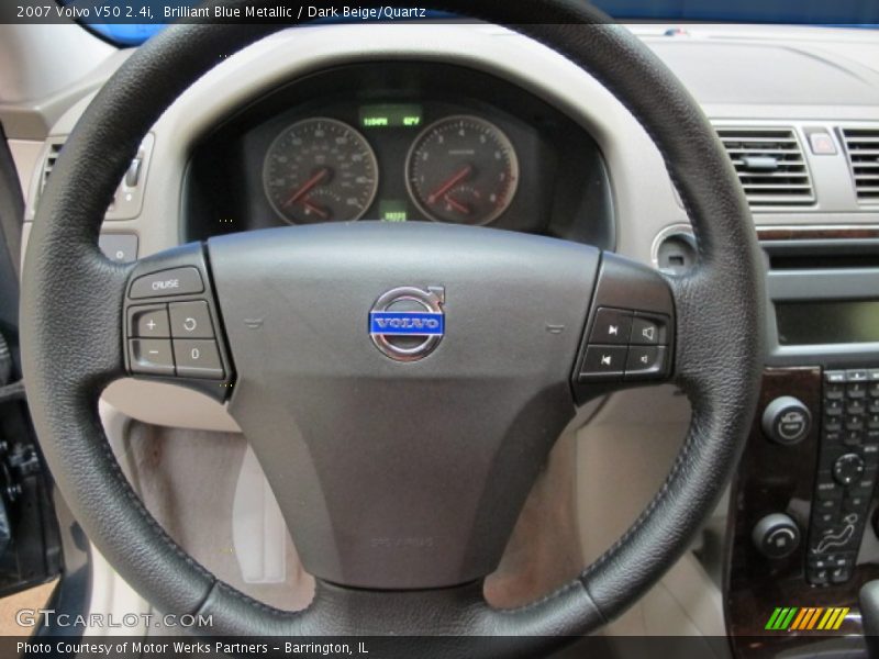 Brilliant Blue Metallic / Dark Beige/Quartz 2007 Volvo V50 2.4i