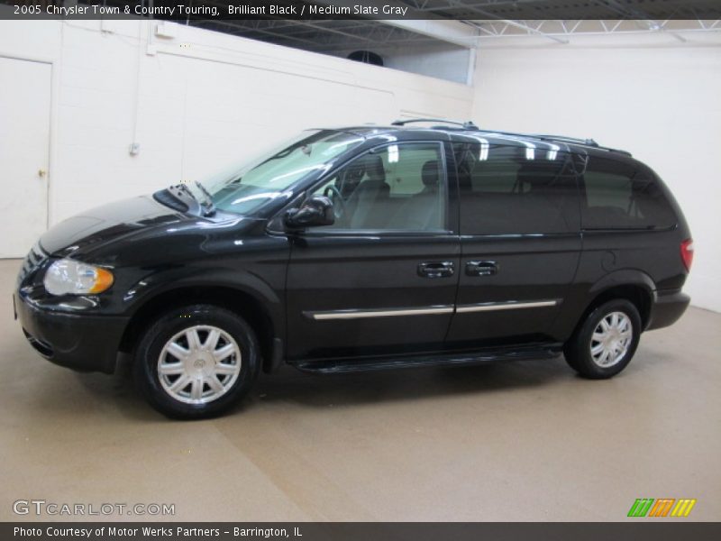Brilliant Black / Medium Slate Gray 2005 Chrysler Town & Country Touring