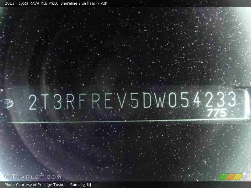 Shoreline Blue Pearl / Ash 2013 Toyota RAV4 XLE AWD
