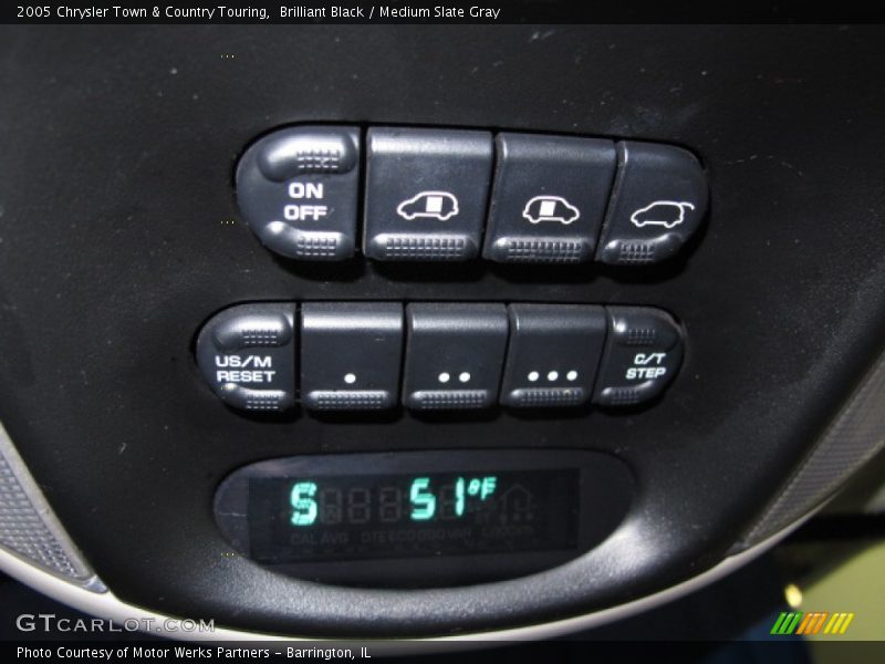 Brilliant Black / Medium Slate Gray 2005 Chrysler Town & Country Touring