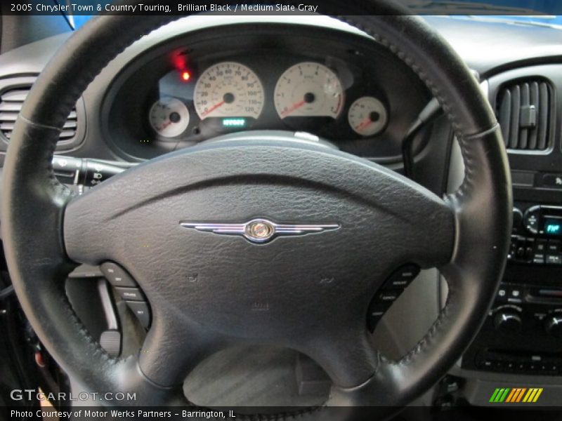 Brilliant Black / Medium Slate Gray 2005 Chrysler Town & Country Touring