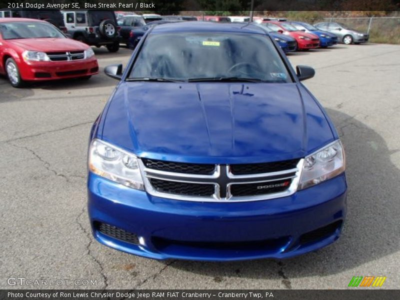 Blue Streak Pearl / Black 2014 Dodge Avenger SE