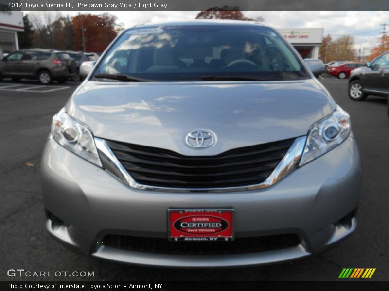 Predawn Gray Mica / Light Gray 2012 Toyota Sienna LE