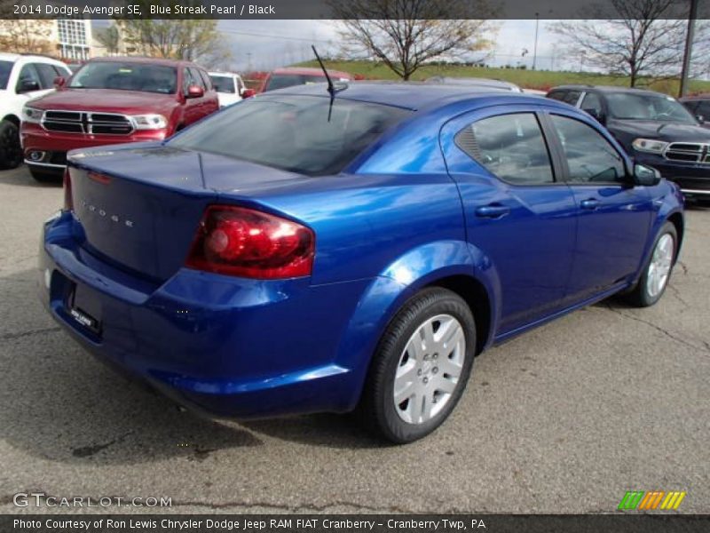 Blue Streak Pearl / Black 2014 Dodge Avenger SE