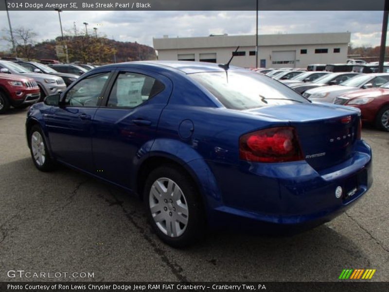 Blue Streak Pearl / Black 2014 Dodge Avenger SE
