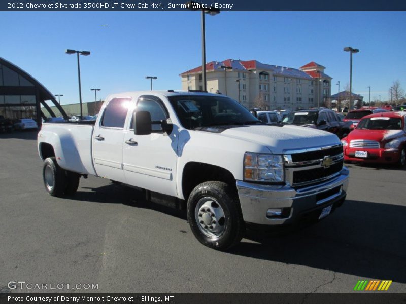 Summit White / Ebony 2012 Chevrolet Silverado 3500HD LT Crew Cab 4x4