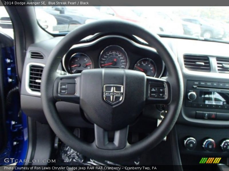 Blue Streak Pearl / Black 2014 Dodge Avenger SE
