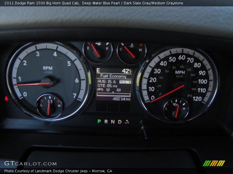 Deep Water Blue Pearl / Dark Slate Gray/Medium Graystone 2011 Dodge Ram 1500 Big Horn Quad Cab