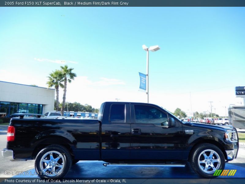 Black / Medium Flint/Dark Flint Grey 2005 Ford F150 XLT SuperCab