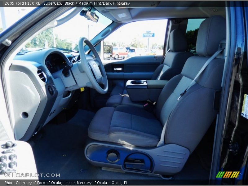Black / Medium Flint/Dark Flint Grey 2005 Ford F150 XLT SuperCab