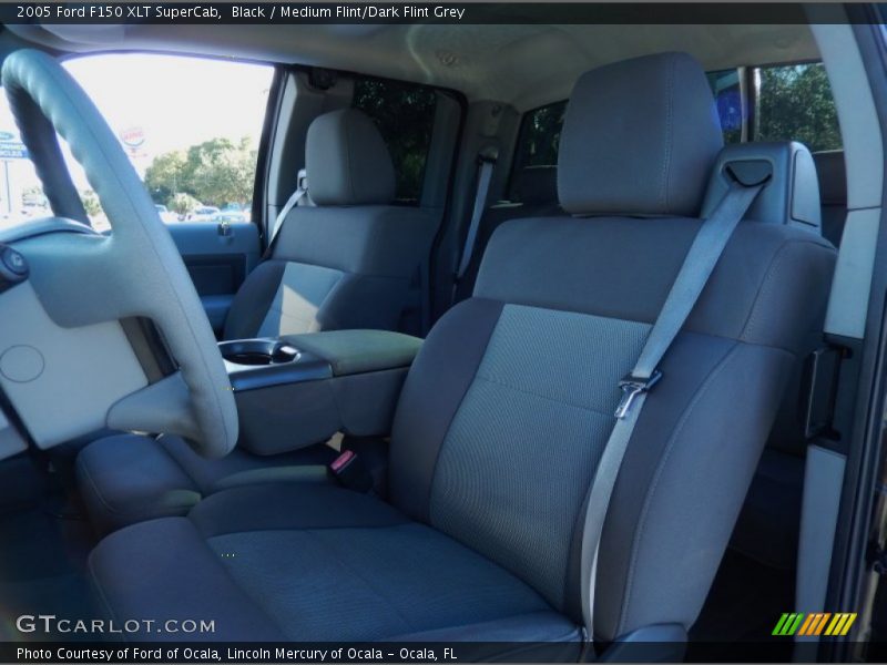 Black / Medium Flint/Dark Flint Grey 2005 Ford F150 XLT SuperCab