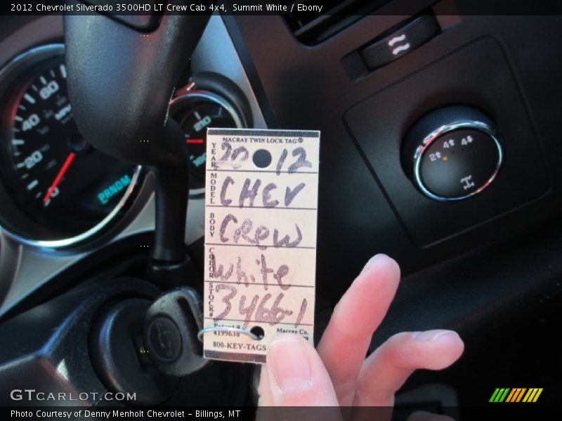 Summit White / Ebony 2012 Chevrolet Silverado 3500HD LT Crew Cab 4x4