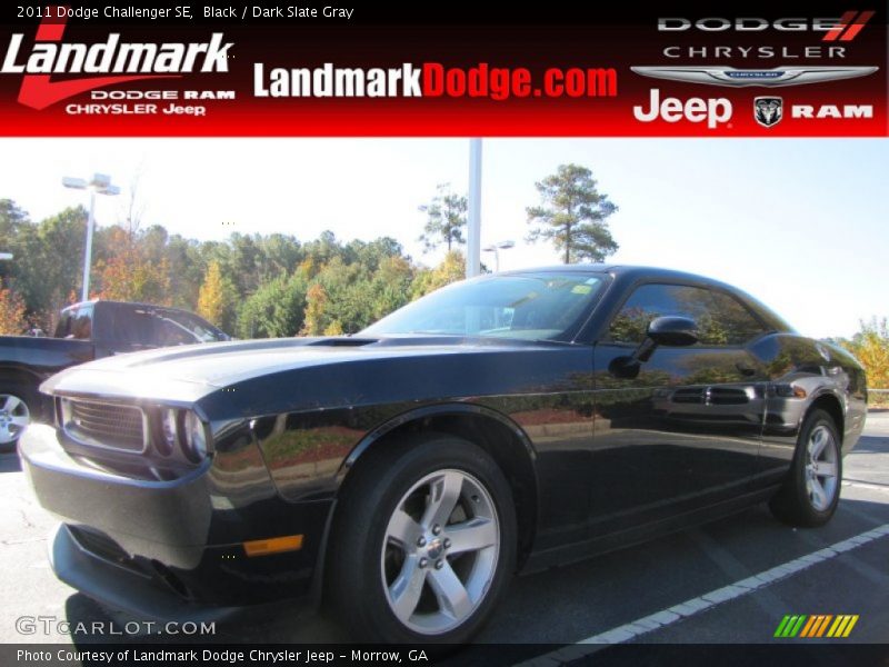 Black / Dark Slate Gray 2011 Dodge Challenger SE