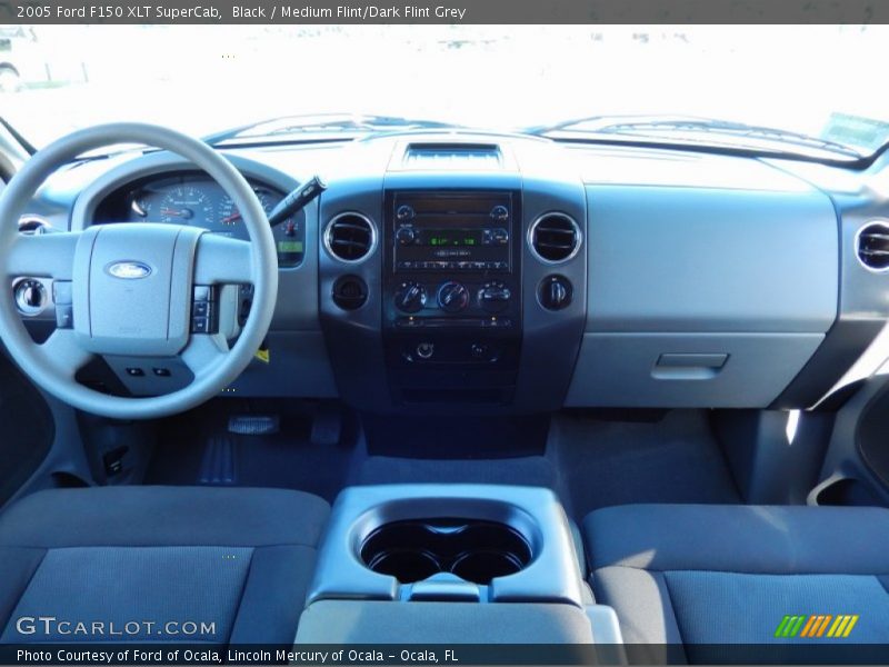Black / Medium Flint/Dark Flint Grey 2005 Ford F150 XLT SuperCab