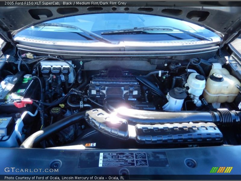 Black / Medium Flint/Dark Flint Grey 2005 Ford F150 XLT SuperCab