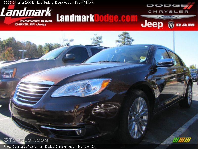Deep Auburn Pearl / Black 2012 Chrysler 200 Limited Sedan