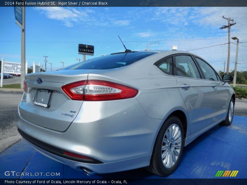 Ingot Silver / Charcoal Black 2014 Ford Fusion Hybrid SE