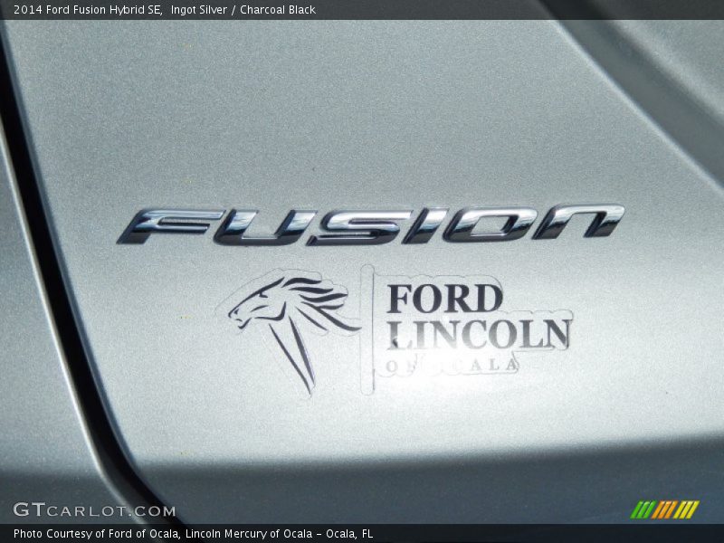Ingot Silver / Charcoal Black 2014 Ford Fusion Hybrid SE