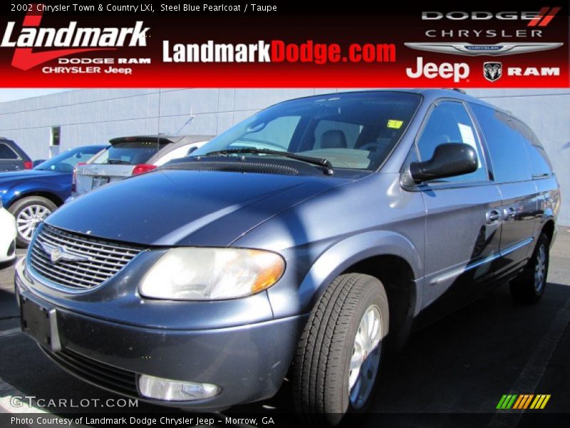 Steel Blue Pearlcoat / Taupe 2002 Chrysler Town & Country LXi