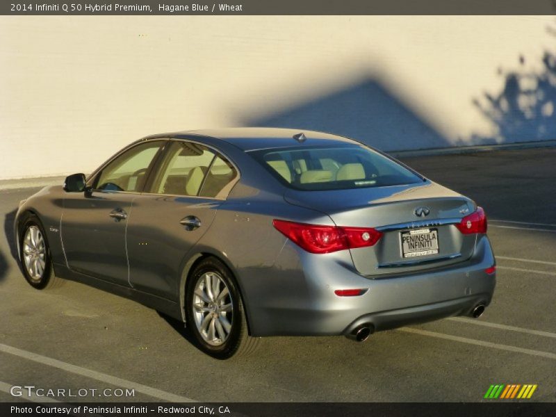 Hagane Blue / Wheat 2014 Infiniti Q 50 Hybrid Premium
