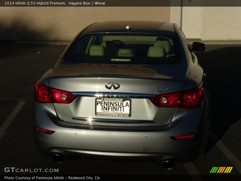 Hagane Blue / Wheat 2014 Infiniti Q 50 Hybrid Premium