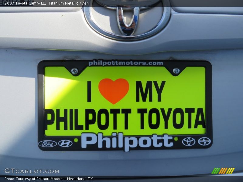 Titanium Metallic / Ash 2007 Toyota Camry LE