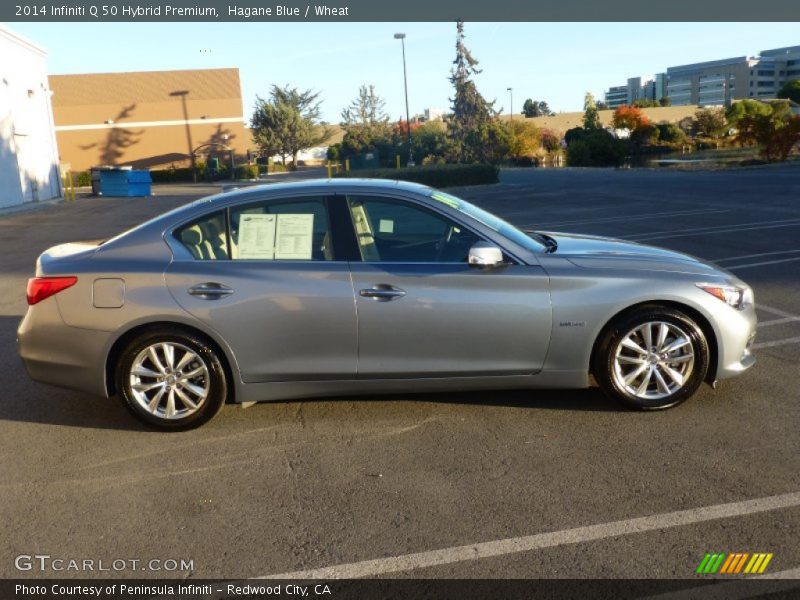 Hagane Blue / Wheat 2014 Infiniti Q 50 Hybrid Premium